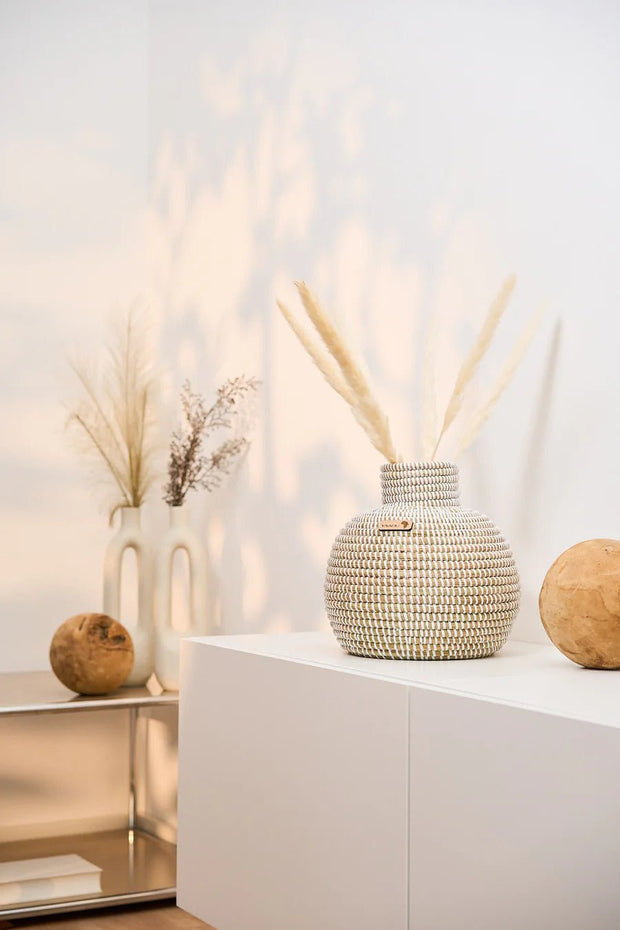 Mosi - afrikanische Vase Handgeflochten