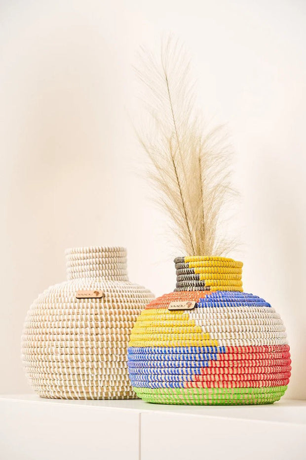 Ayo - afrikanische handgeflochtene Vase