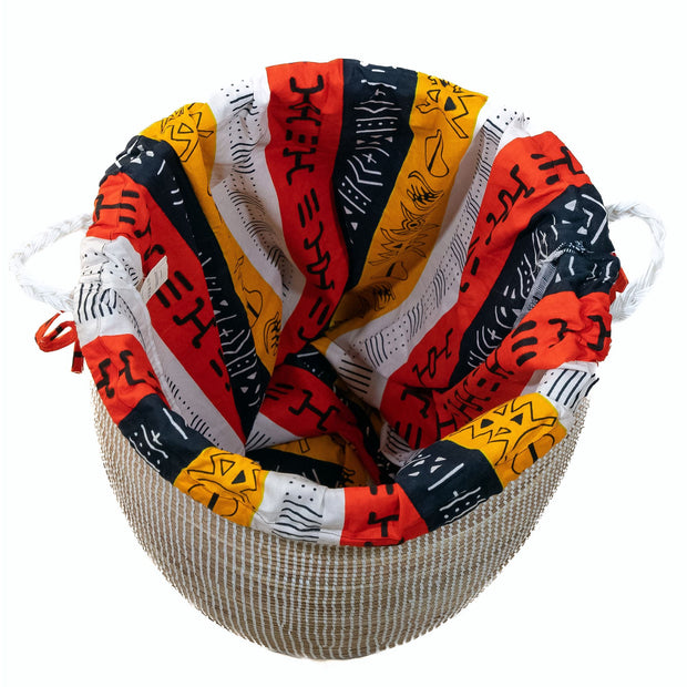 XXL Wäschesack Kesso (bunt) – 85 x 75 cm – aus 100% Baumwolle – in Afrika hergestellt - Marulaglow®